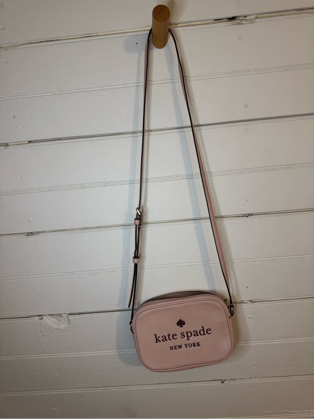 kate spade Pink Leather Logo Crossbody Bag